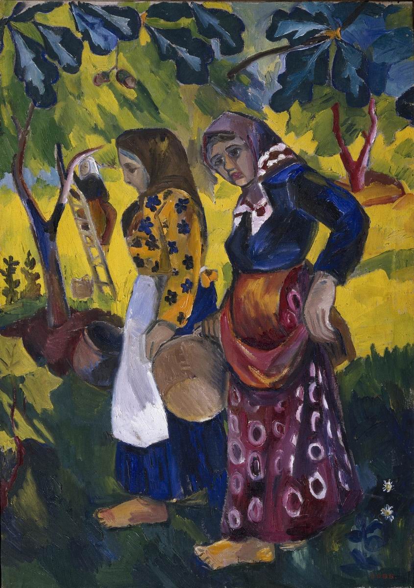 Сбор плодов, Natalia Goncharova, 1908