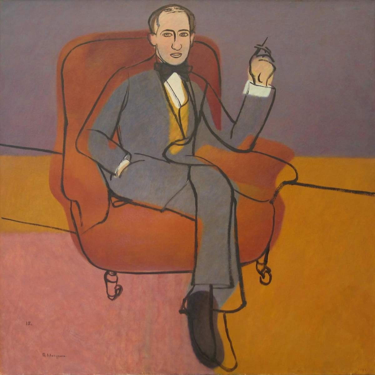 Портрет А. С. Лурье, Pyotr Miturich, 1915