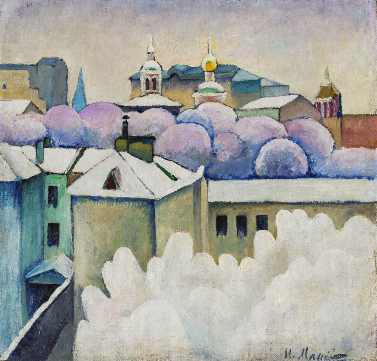 Городской зимний пейзаж (Москва), Ilya Mashkov, c. 1914