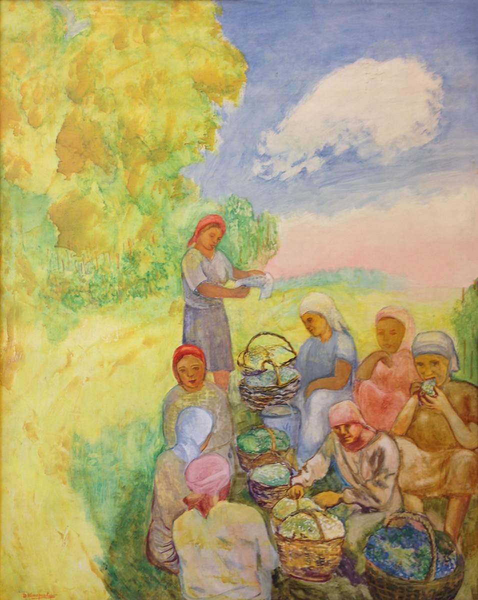 Бригада во время перерыва, David Petrovich Shterenberg, 1931