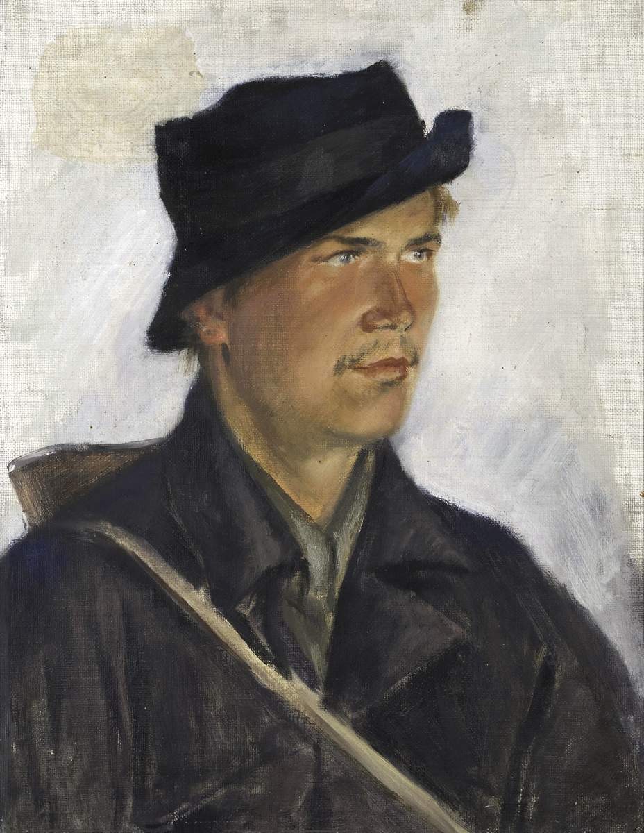 Портрет партизана С., Viktor Proshkin, 1942