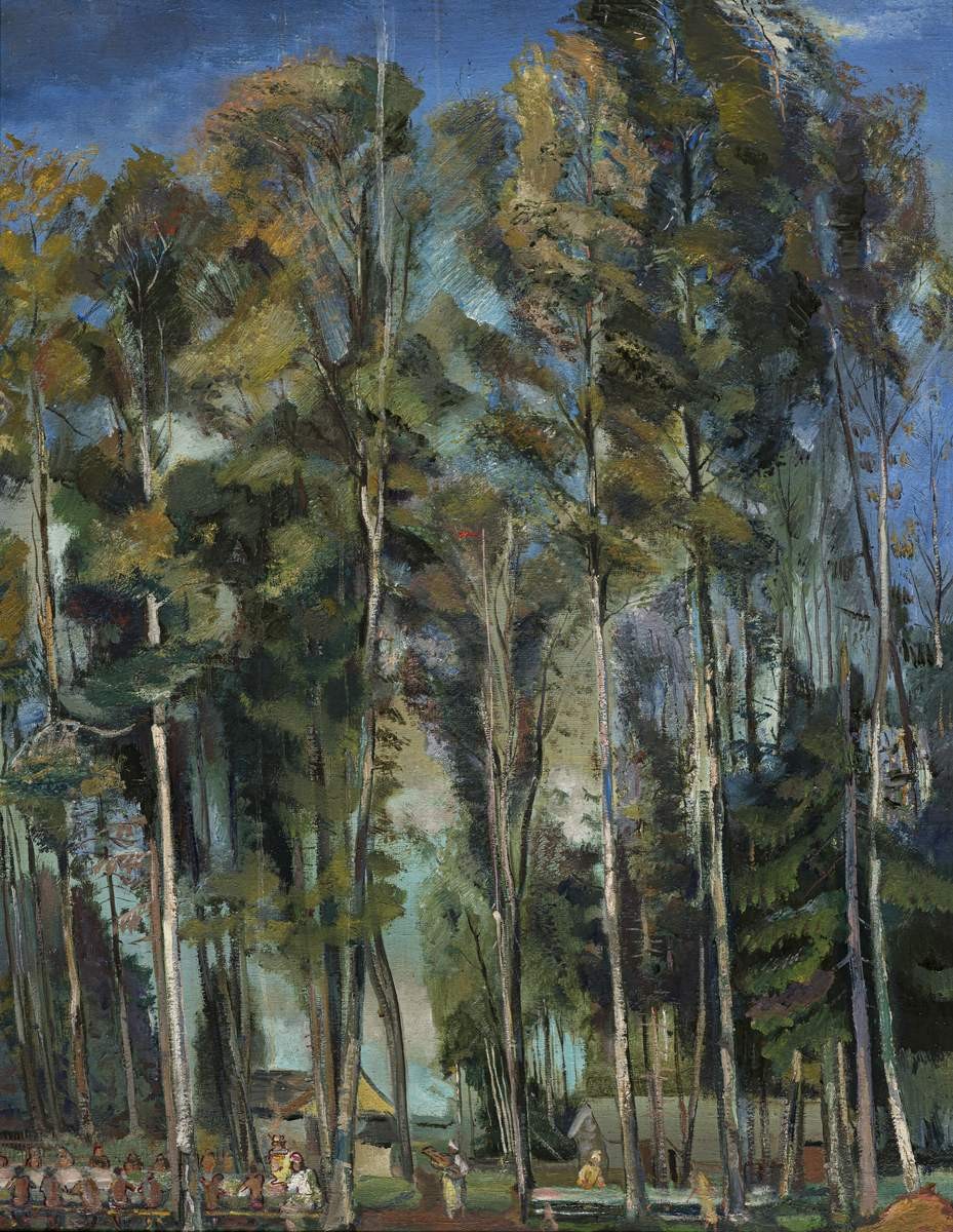 Обед пионеров, David Efimovich Zagoskin, 1933