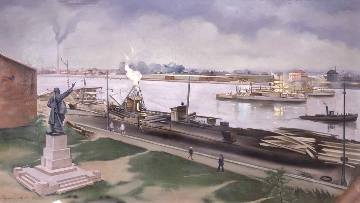 Строительство Володарского моста, Semjon Pavlov, 1934