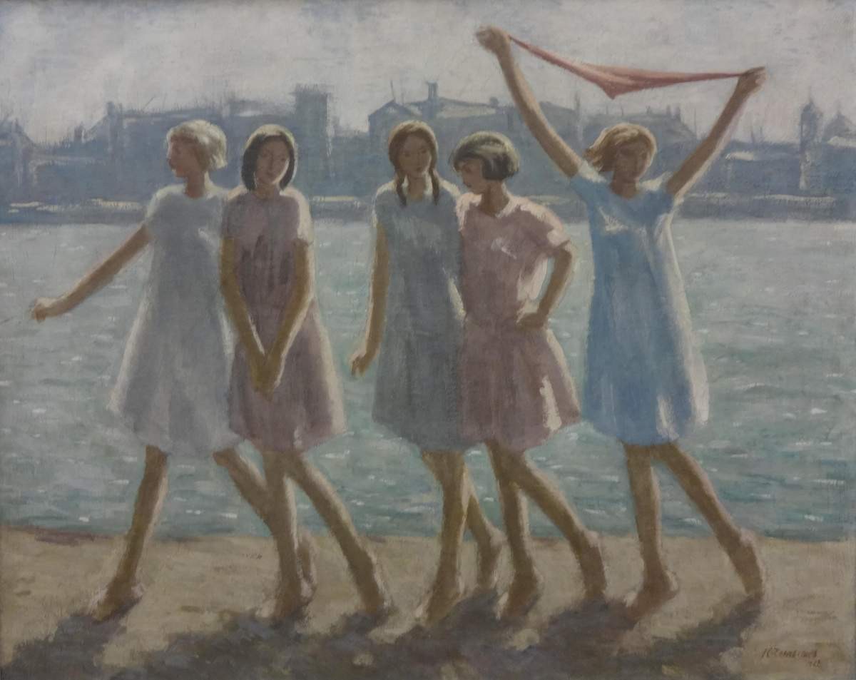 Возвращение с купанья, Nikolay Chernyshyov, 1928