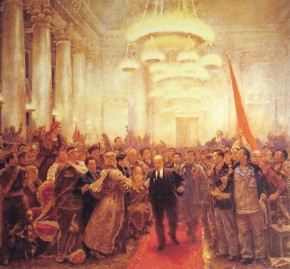Появление В. И. Ленина на II Всероссийском съезде Советов