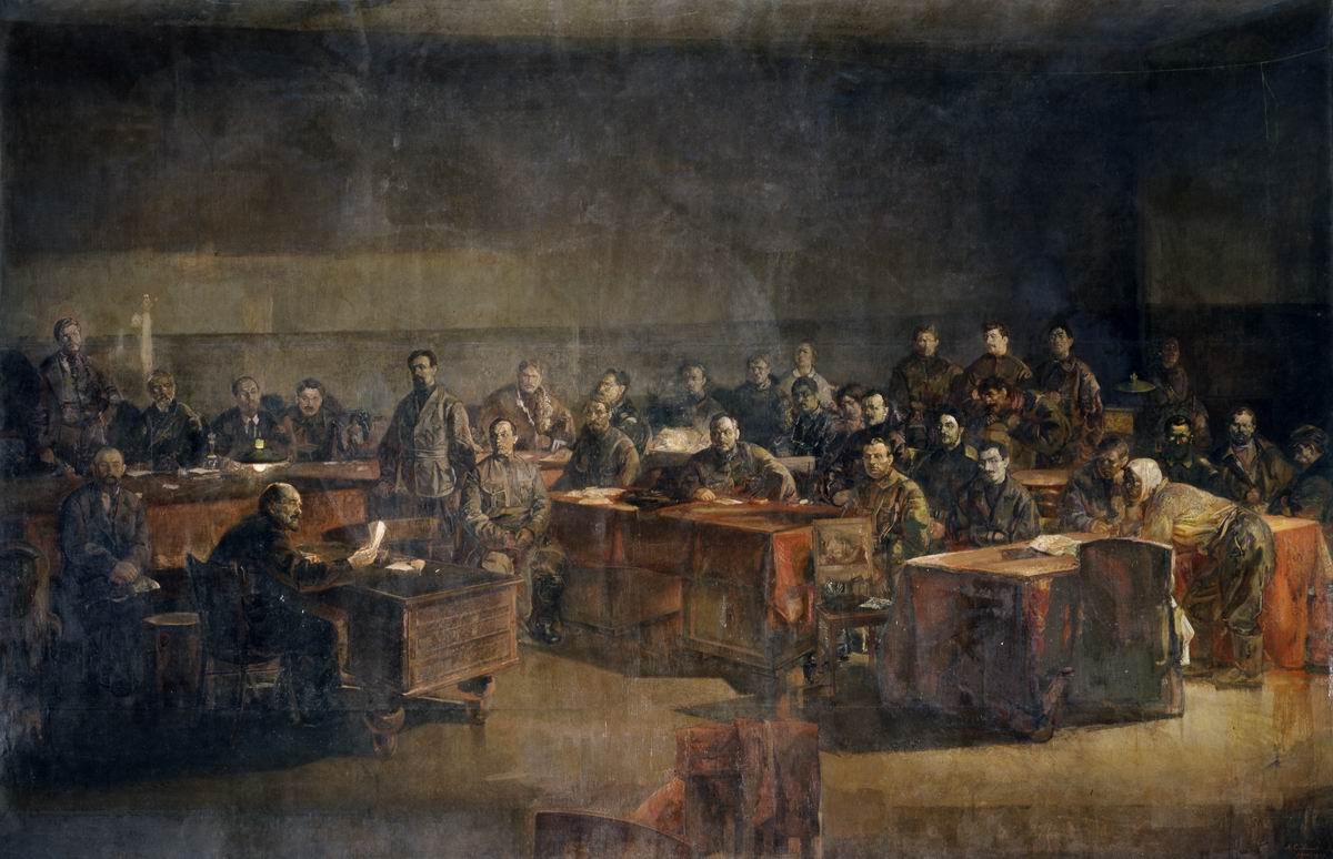 Принятие декрета о создании Рабоче-крестьянской Красной Армии, Alexander Savinov, 1935