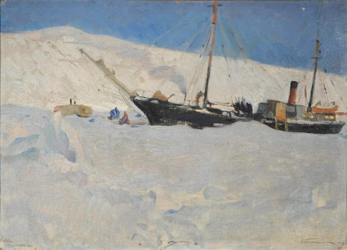 Полуденный рассвет в конце октября Бухта святого Фоки, Nikolay Pinegin, 1912