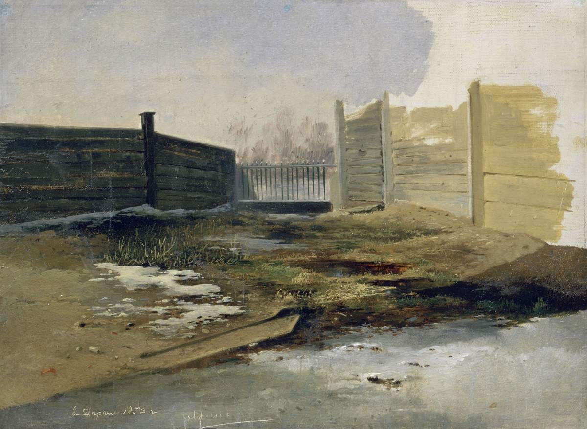 Дворик. Весна, Alexei Savrasov, 1853