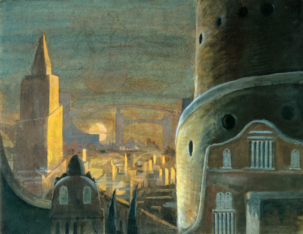 Город, Nicola Benois, 1916