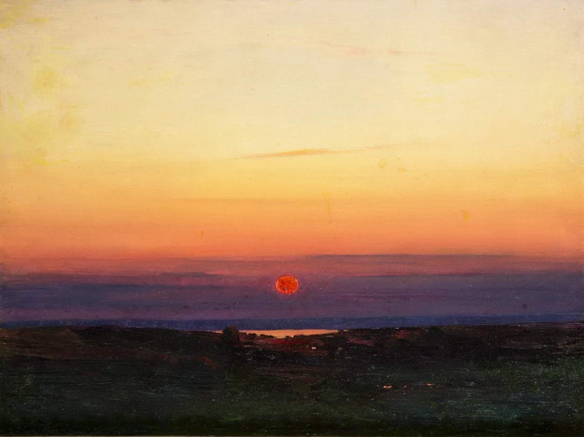 Закат в степи на берегу моря, Arkhip Kuindzhi, 1900-1910