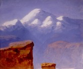 Вершина Эльбруса, освещенная солнцем