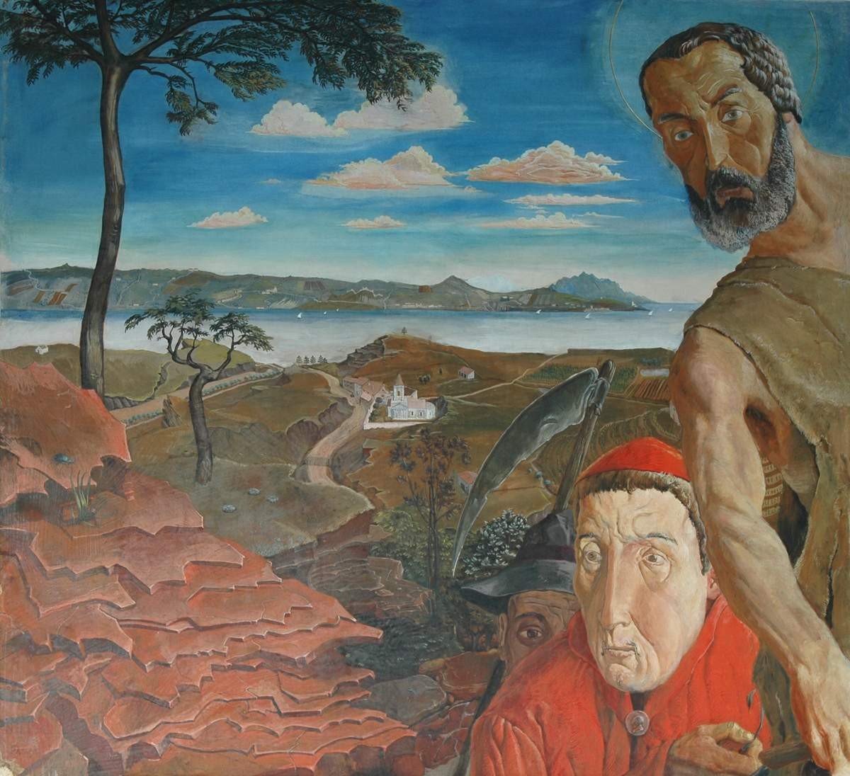 Фантастический пейзаж с фигурами, Nicola Benois, 1916