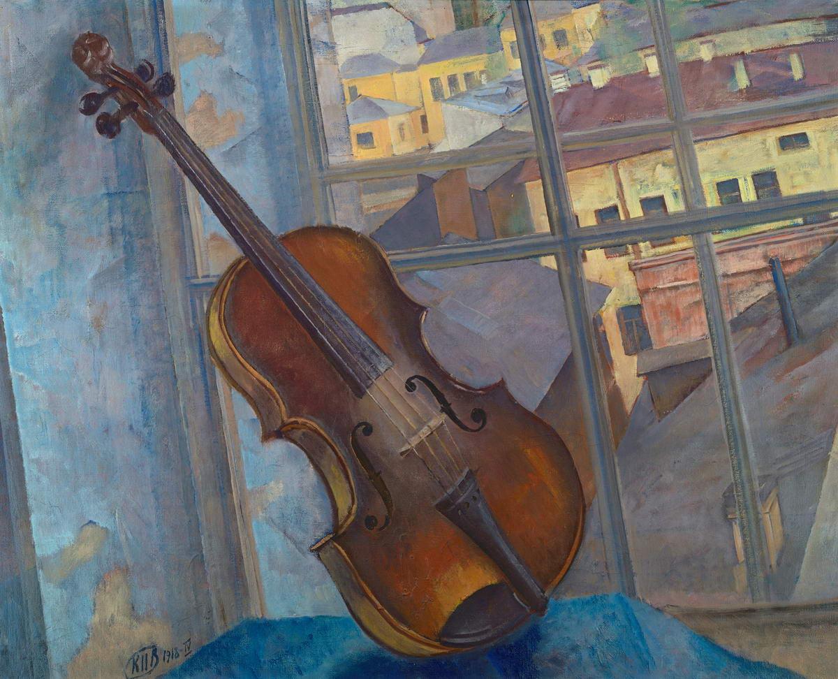 Скрипка, Kuzma Petrov-Vodkin, 1918