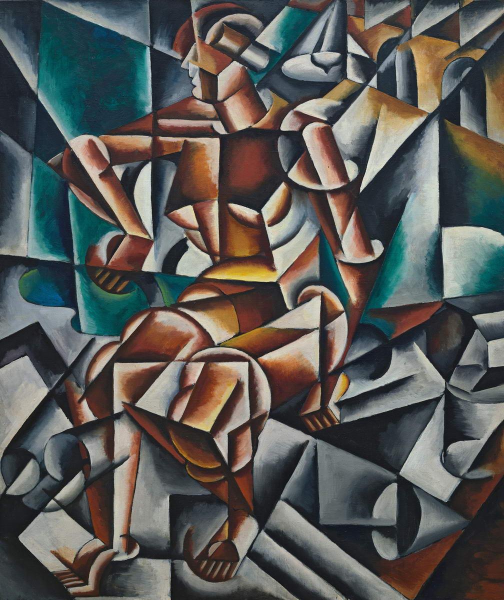 Человек + воздух + пространство, Liubov Popova, 1913