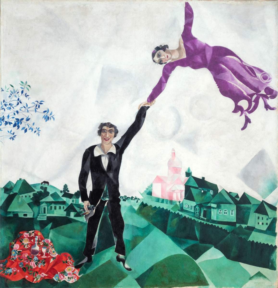 Прогулка, Marc Chagall, 1917
