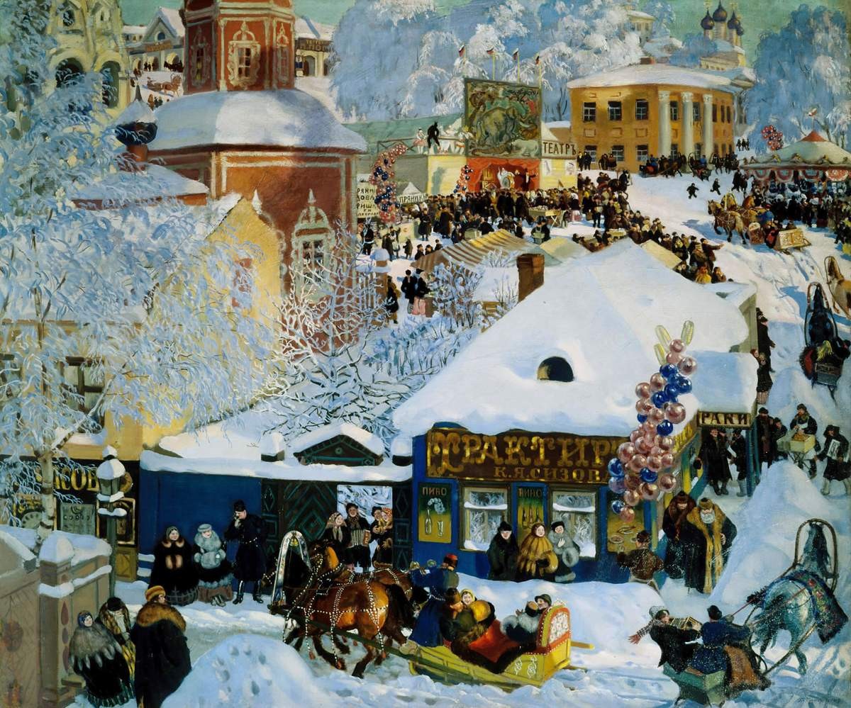 Масленица, Boris Kustodiev, 1919