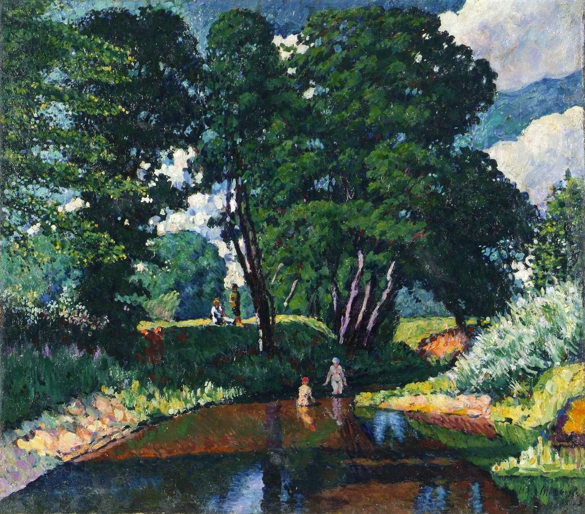 Пейзаж с купальщицами, Ilya Mashkov, 1922