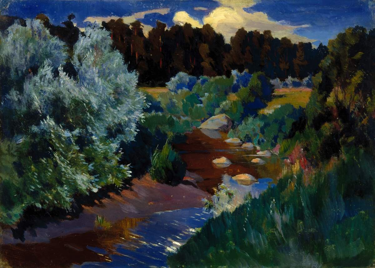 Пейзаж с рекой, Arkady Rylov, 1929