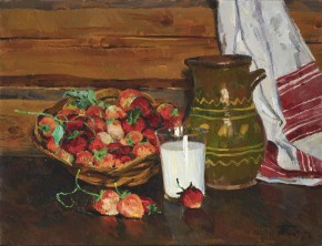 Клубника с молоком