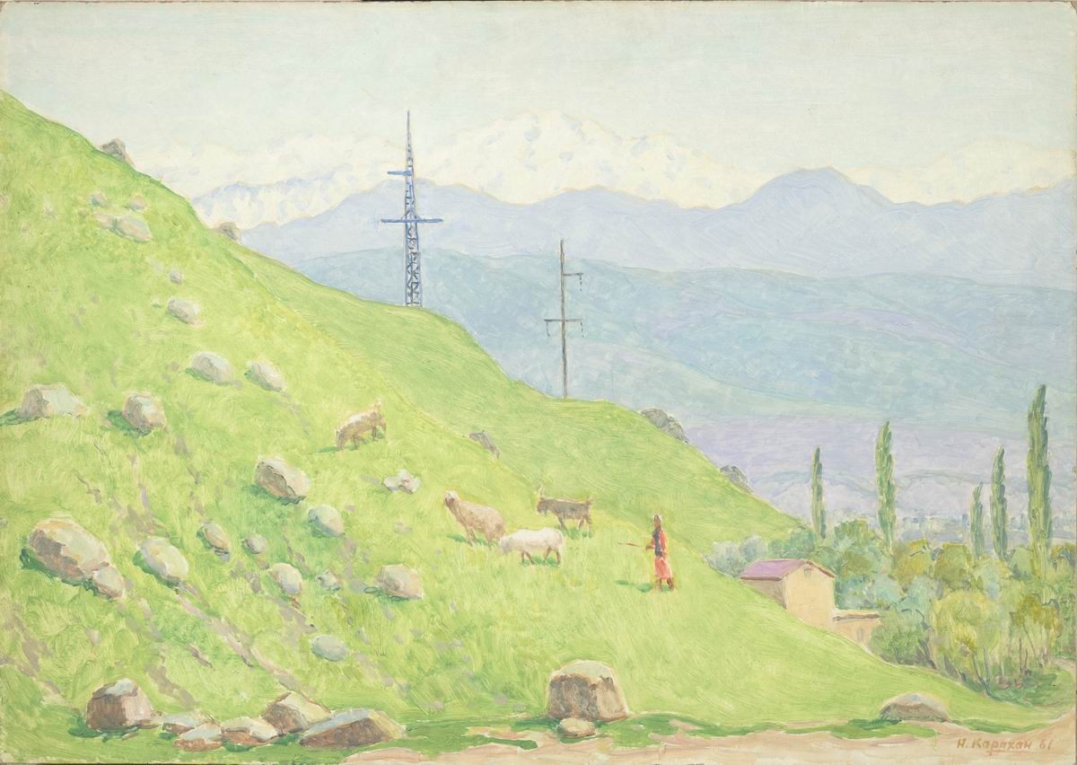 Пейзаж, Nikolay Georgiyevich Karakhan, 1961