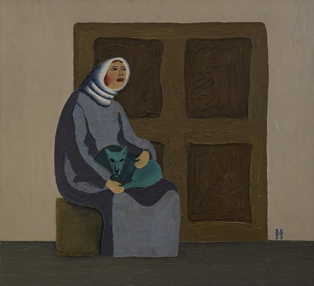 Женская фигура с собакой, Vladimir Semenovich Viderman, 1973