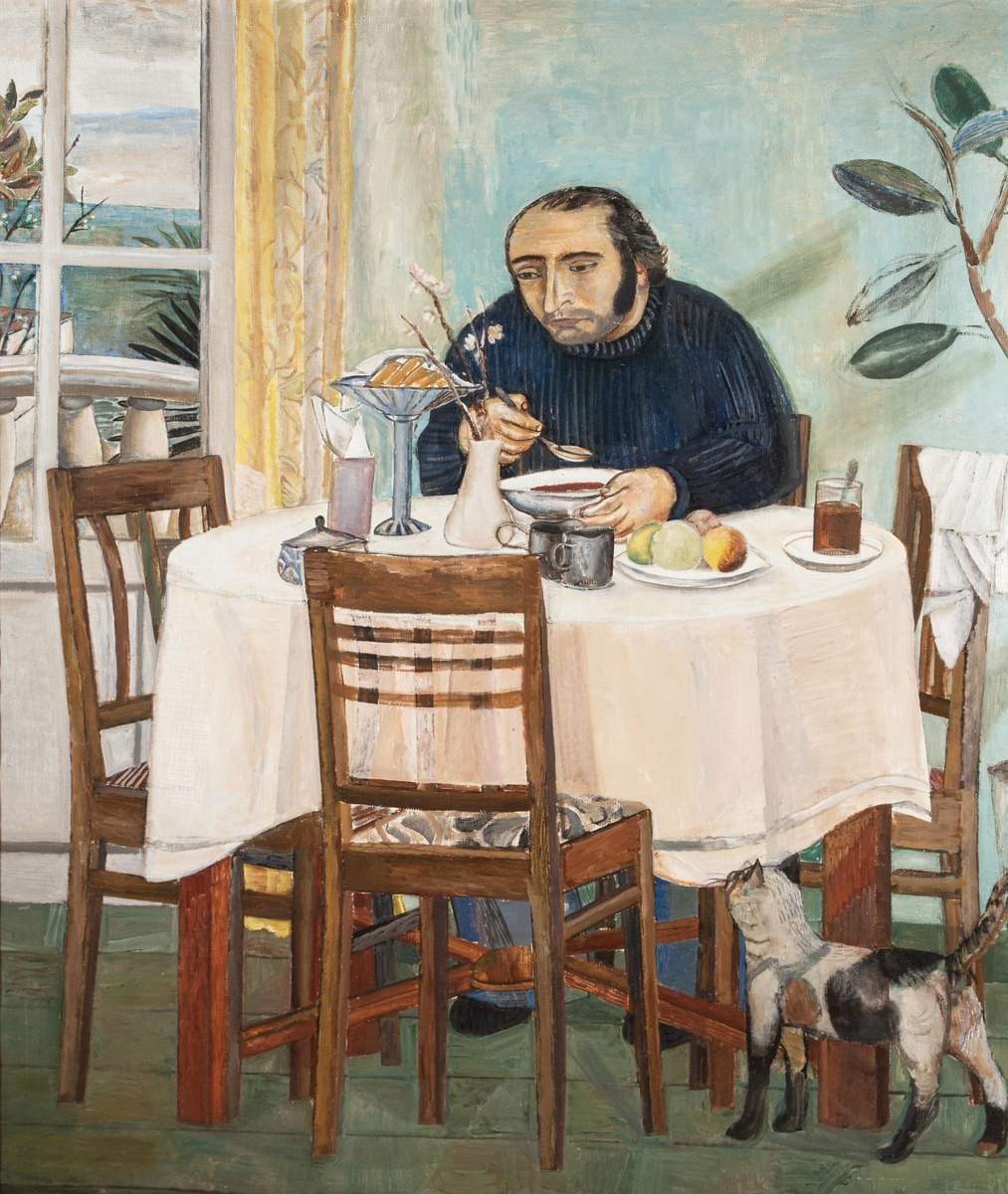 За столом. Портрет Чагелишвили, Viktor Nikolayevich Rusanov, 1979
