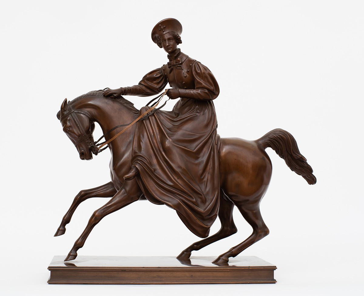 Императрица Александра Федоровна на маневрах в Калише в 1835 году, Gustav Bläser, 1836