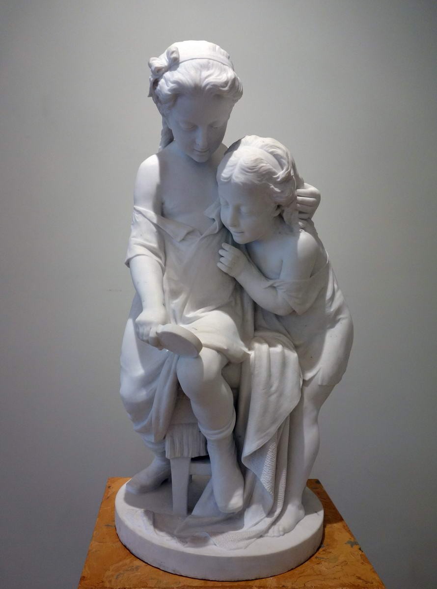 Маленькие кокетки (Дети, смотрящиеся в зеркало), Nikolay Laveretsky, 1872
