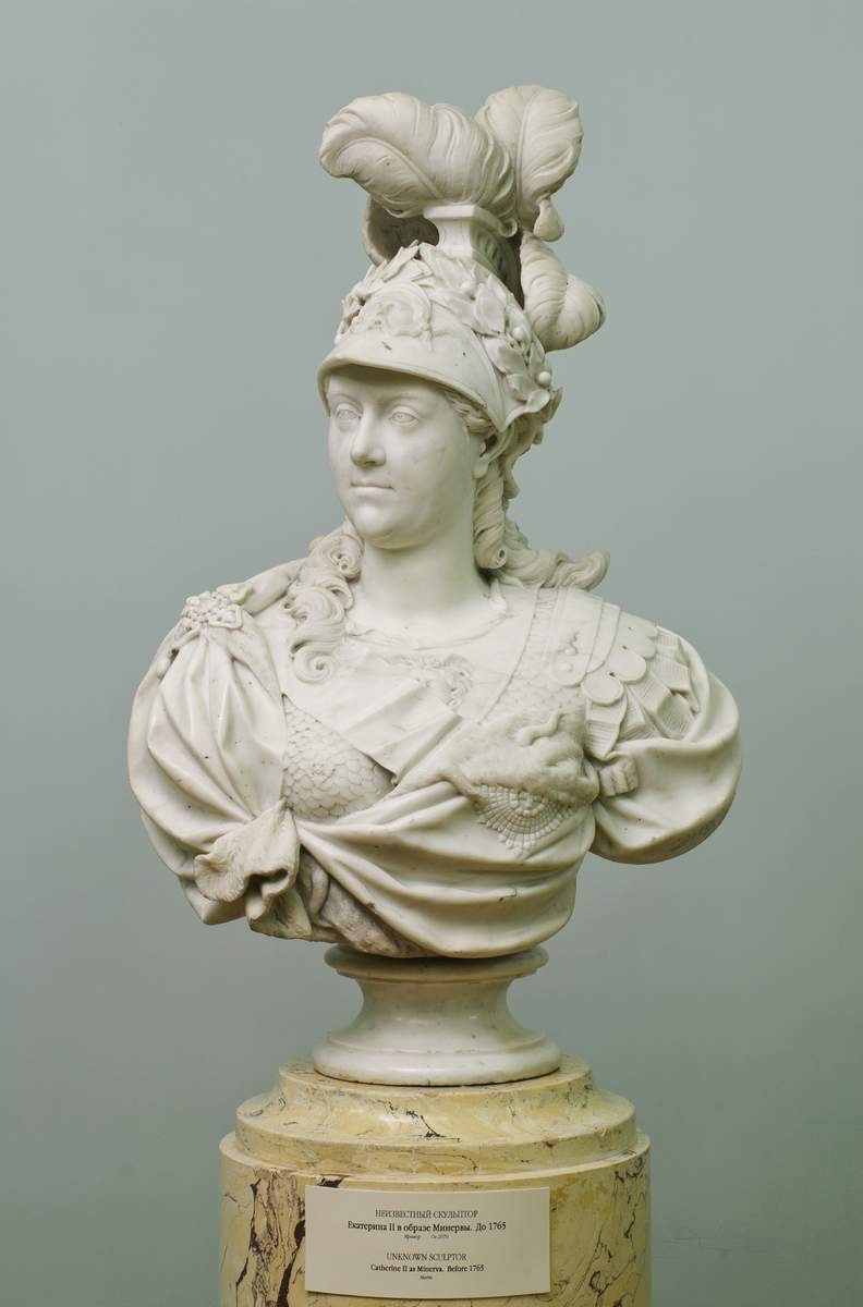 Екатерина II в образе Минервы, before 1765