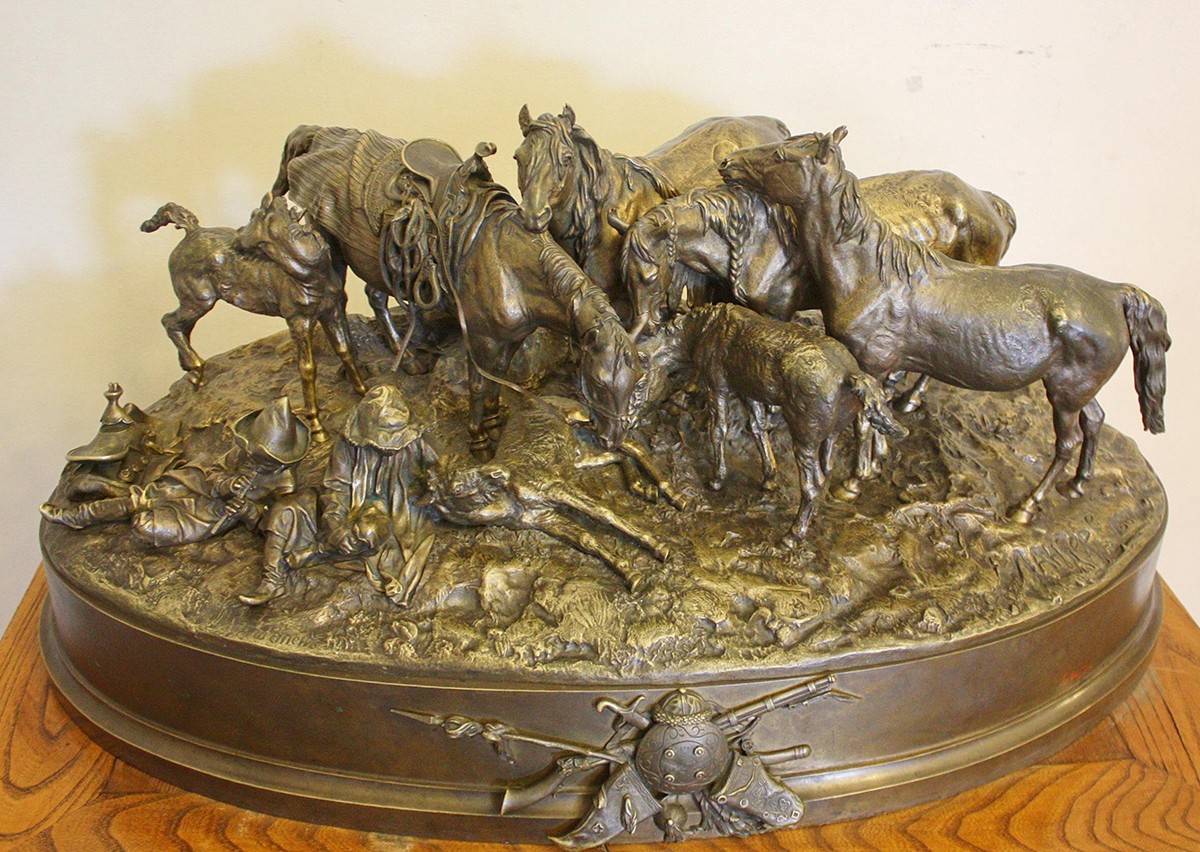 Киргизский косяк на отдыхе, Yevgeny Lansere, 1880