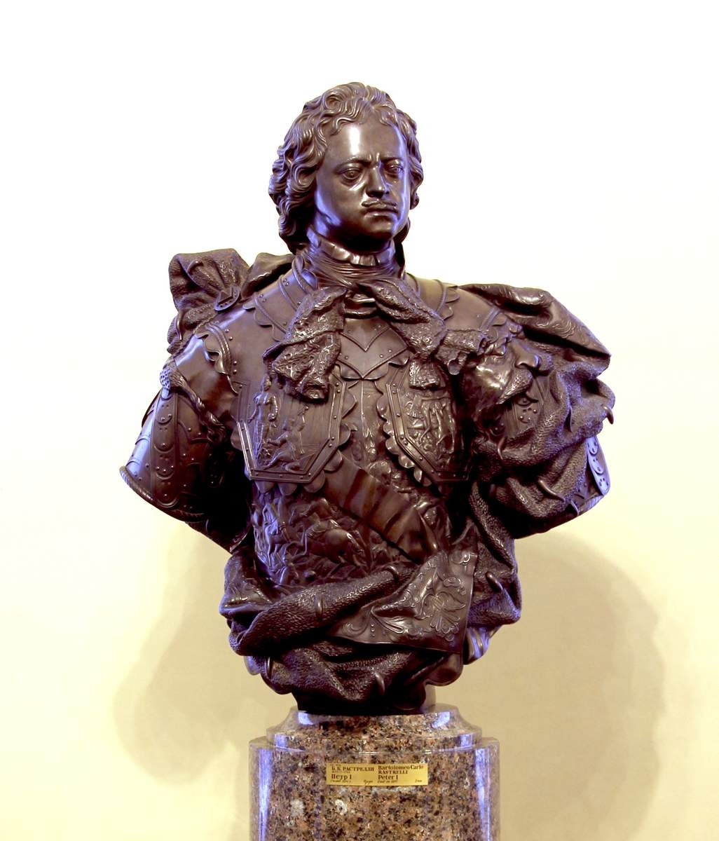 Портрет Петра I (1672-1725), Rastrelli Bartolomeo-Karlo, 1810