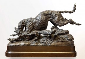  Борзая с лисицей