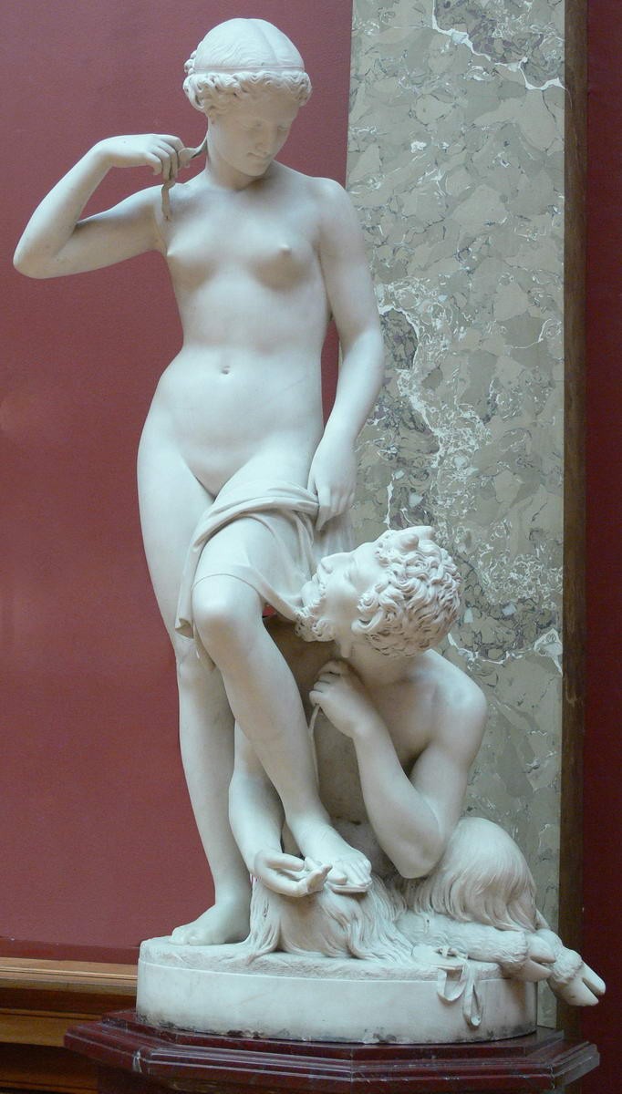 Фавн, разувающий нимфу, Pyotr Stavasser, 1849