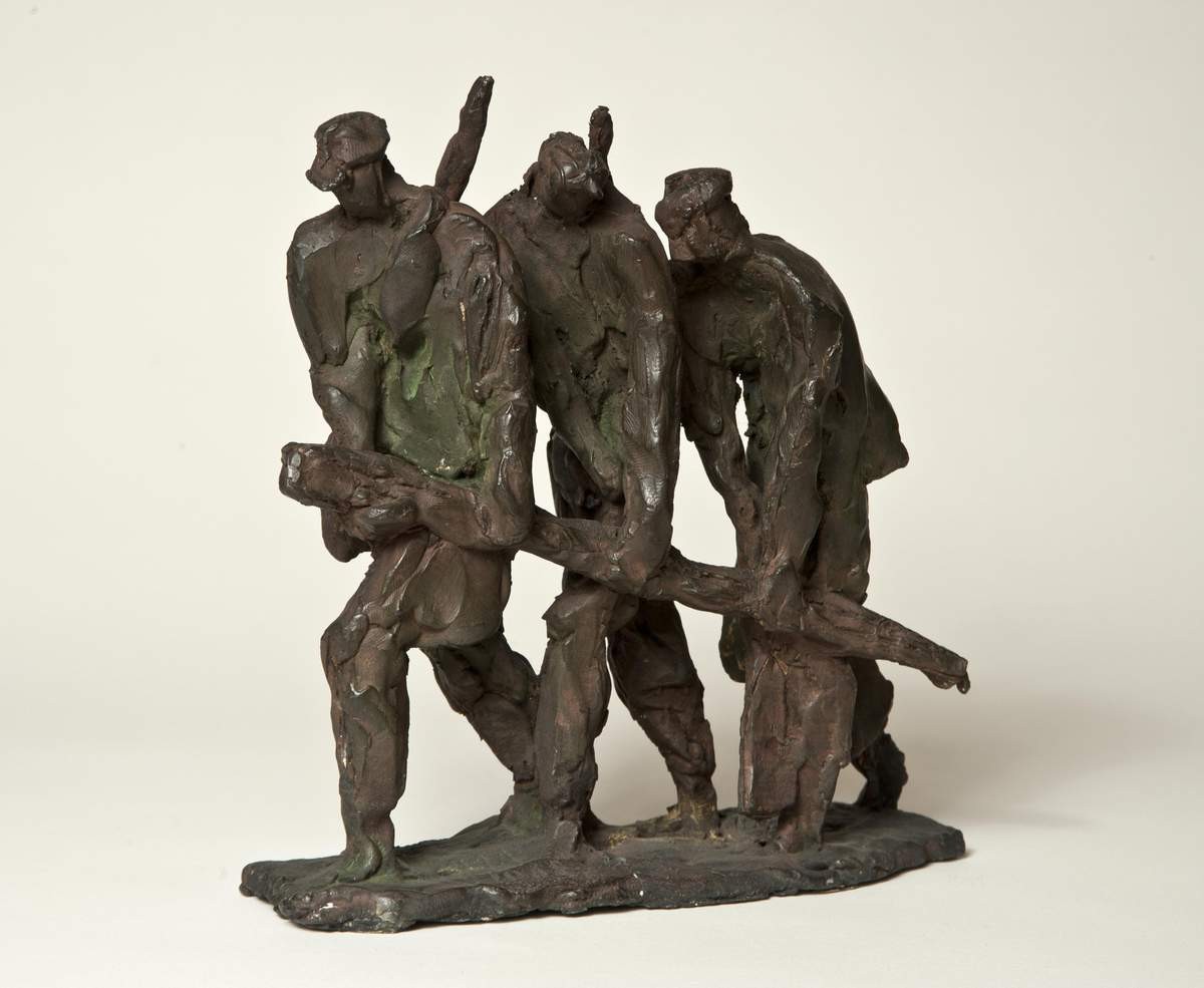 На оборонных работах, Mikhail Anikushin, 1968