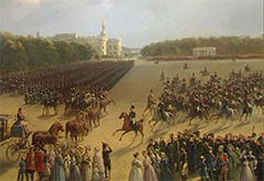 Parade Celebrating the End of Millitary Action in the Kingdom of Poland on Tsaritsa Meadow in St Petersburg on 6 October 1831