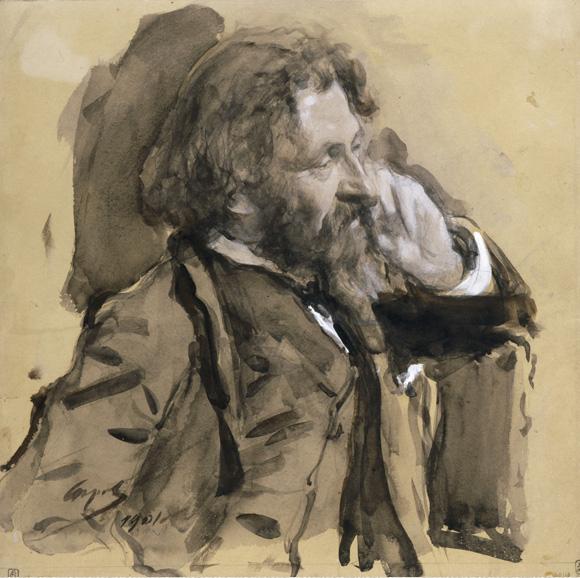 Серов В.А. Портрет И.Е.Репина. 1901