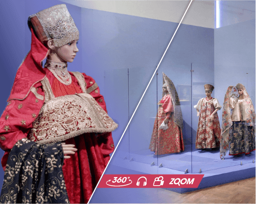 Русский национальный костюм. Фото из цифровой коллекции Эрмитажа.