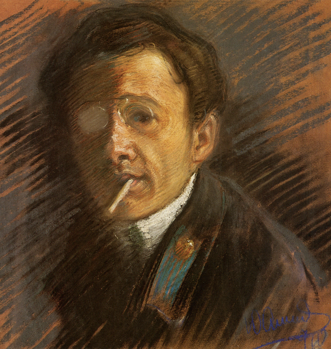 Анненков Ю.П. Автопортрет. 1910. Бумага, пастель, темпера. 36 x 35. ГРМ