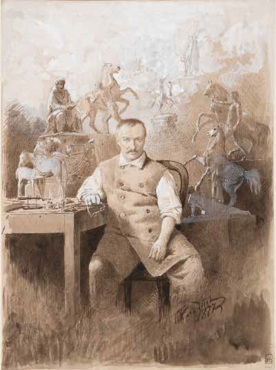 Клодт М.К. Портрет скульптора П. К. Клодта. 1877. ГРМ